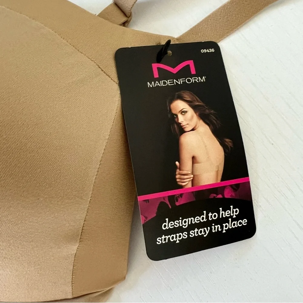 NWT Maidenform Comfort Devotion Nude Extra Coverage Smooth T Shirt Bra Size 38B - Picture 3 of 7